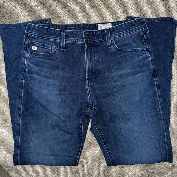 AG Adriano Goldschmied Dark Blue Straight Jeans 32x34 - Picture 2 of 13